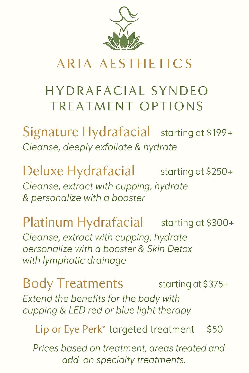 Hydrafacial Syndeo Treatment Pricing